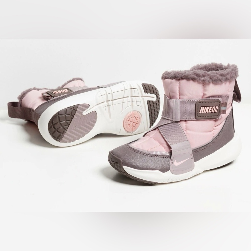 NIKE - boots Kids Girls Flex Advance Winter Boots, Pink & Grey- NWT - Picture 2 of 7